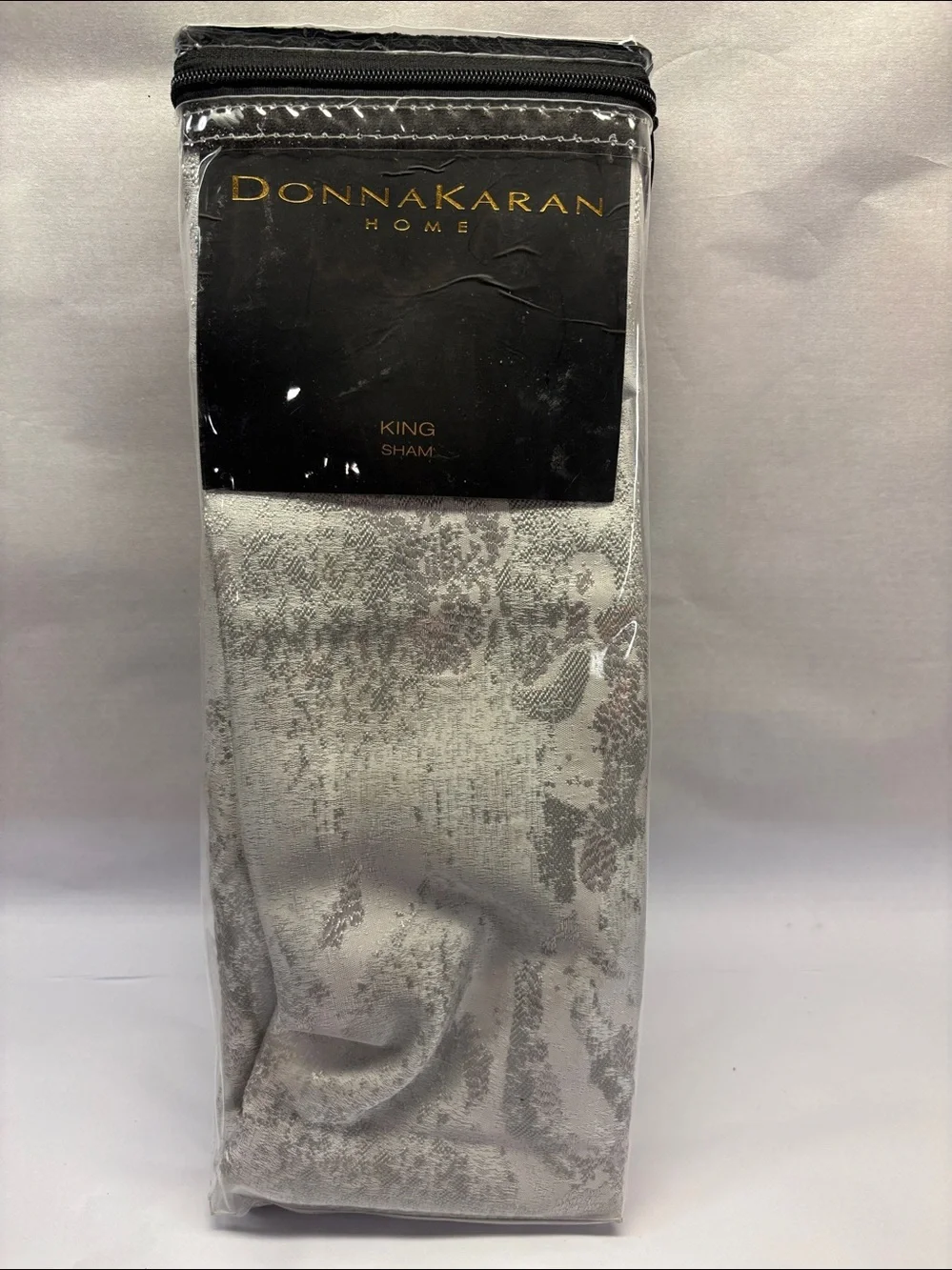Donna Karan Collection Luna Jacquard Weave King Pillow Sham Platinum